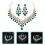Conjunto de collar y pendientes de boda verdes 1