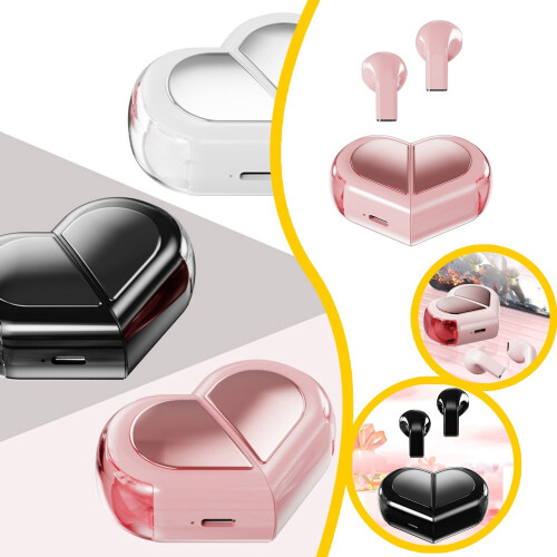 Mini auricolari wireless per bambini e donne, oro rosa, 1 paio