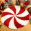 Christmas-style carpet with striped pattern, 1