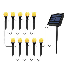 Napelemes ösvénylámpák RGB színváltós, 10 darabos csomag