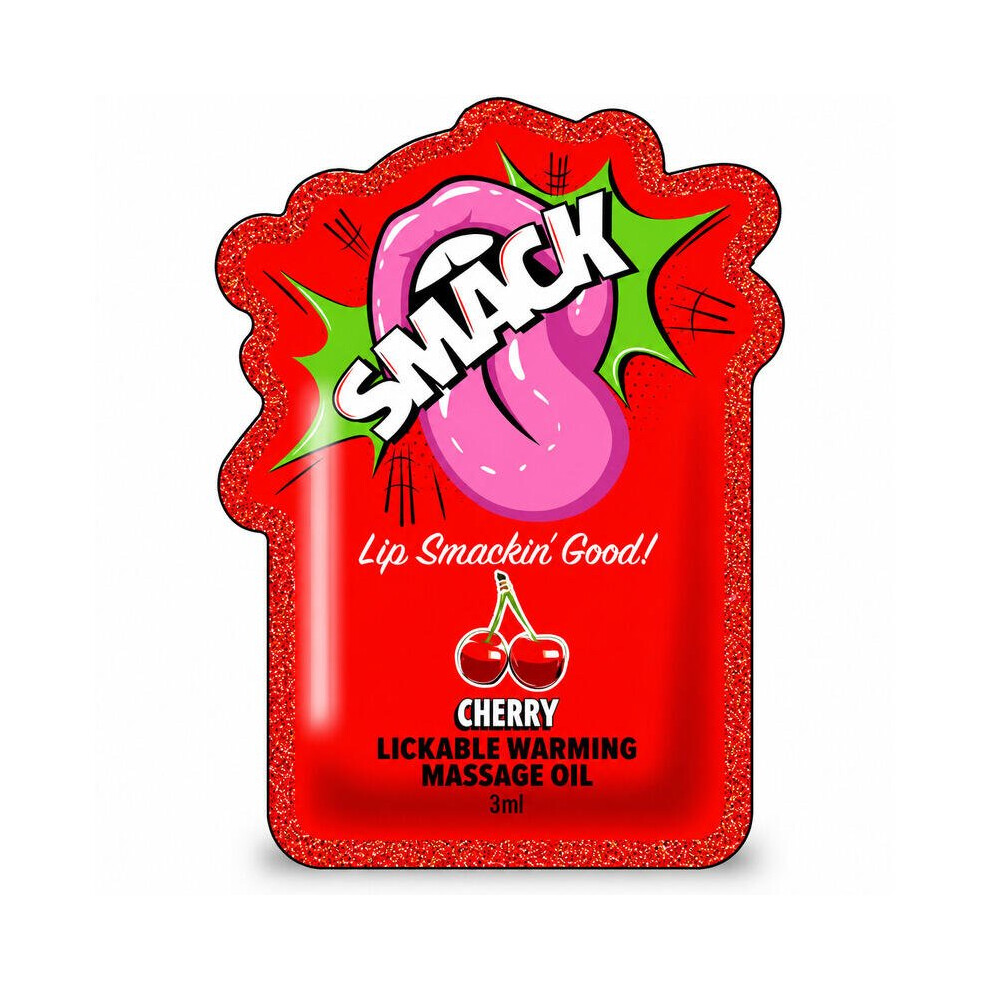 Doc Johnson Smack Tarts Lickable Massage Oil – Cherry – 3Ml Sachet