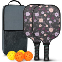 Pickleball Paddles Sæt Blomster Glasfiber2 Paddles + 2