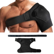 Schulterbandage mit Armschlinge, schwarz, verstellbar, Unisex