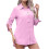 Camicia elegante da donna a maniche lunghe con bottoni, rosa, taglia M 2