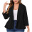 Women's Plus Size Casual Blazer Jacket with Open Front and 1