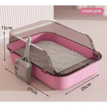 Kitty Sandbox Semi-Enclosed Cat Litter Box