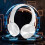 Bluetooth-hovedtelefoner med hvidt kabel og gaming-headset 2