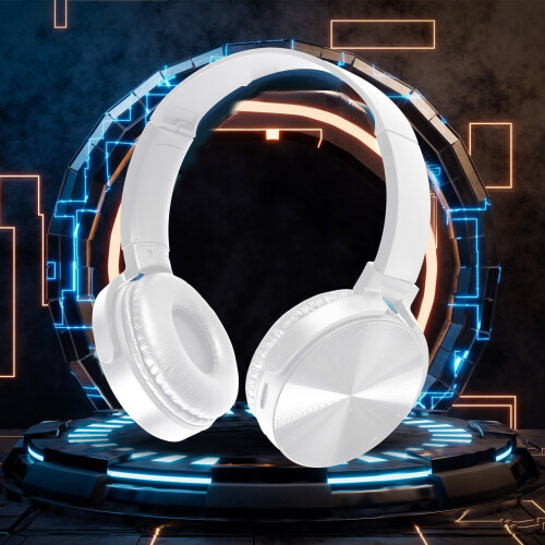 Bluetooth-hovedtelefoner med hvidt kabel og gaming-headset 1