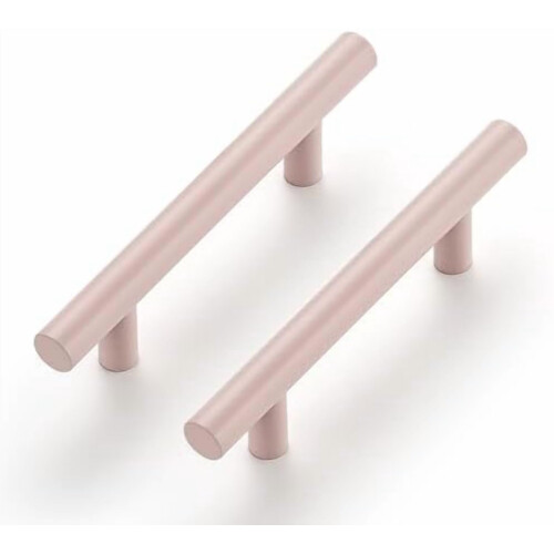 Cabinet Pulls Pink Stainless Steel 5 Inch 24 Pack