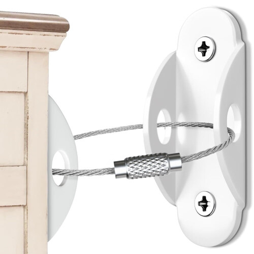 Furniture Wall Anchors 6-Pack White 400 lbs
