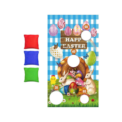 Easter hanging toss game with 3 bean bags 1
