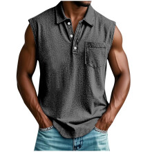 Men's Tank Top V-Neck Sleeveless with Pockets
