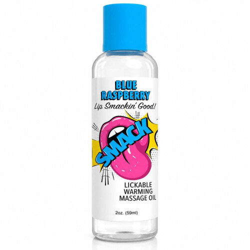 Doc Johnson Smack Tarts Lickable Massage Oil – Blue Raspberry – 2oz Bottle