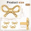 Gold Brass Bow Drawer Knobs 4 pcs 2