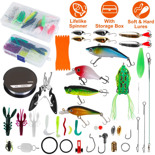 Fishing lure kit soft baits 383 pcs