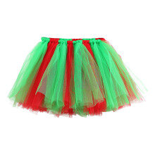 Kids Girls Color Block Tutu Skirt Green