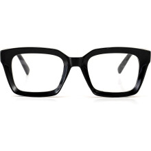 Óculos com armação quadrada, lentes transparentes sem grau (1 par)