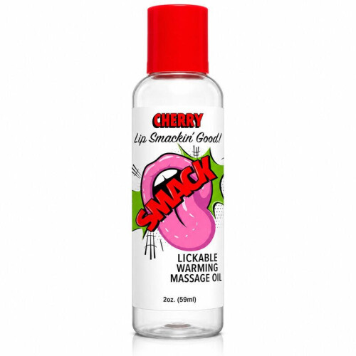 Doc Johnson Smack Tarts Lickable Massage Oil – Cherry – 2oz Bottle