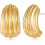 Gold Textured Stud Earrings for Women Large Minimalist 1