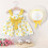 Prinzessinnen-Partykleid mit Strohhut, Set, Größe 6-12 Monate 2