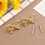 Gold Brass Bow Drawer Knobs 2 pcs 8