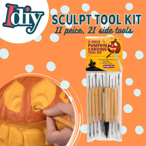 Pumpkin Carving Kit 21-Piece with 11 Double-Sided Tools 1