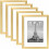 Gold Picture Frame Set 5 pcs 8.5x11 with 6x8 Mat 1