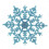 Blue Snowflake Ornaments Plastic Glitter 12 pcs 2