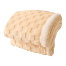 Soft Warm Thick Reversible Wool Blanket 78.7" x 90.5" Yellow