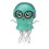 Dancing Jellyfish Figurine USB-powered Desk Ornament with 3