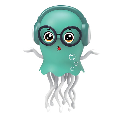 Dancing Jellyfish Figurine USB-powered Desk Ornament with 2