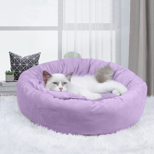 Plush Donut Dog Bed Waterproof Washable Small Medium Large 1