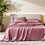 Full Size Satin Sheet Set Rose Taupe 4-Piece 1