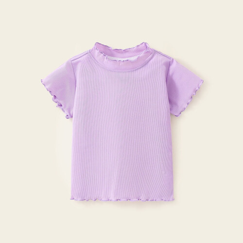 Lila Kurzarm-Spitzentop für Kleinkinder, Mädchen, Größe 2T 1