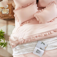 Pink Comforter Set Shabby Chic 7-Piece Standard Size