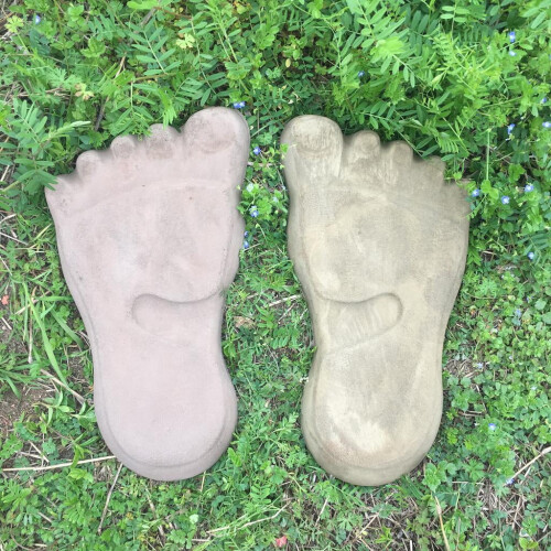 Simulated Footprint Stepping Stone Mold 2 pcs 1