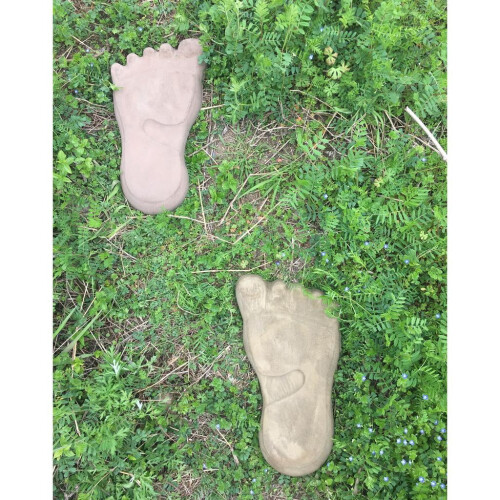 Simulated Footprint Stepping Stone Mold 2 pcs 2