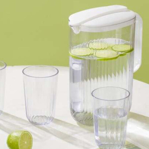 Acrylic Ice Tea Pitcher with Lid 7.08x8.66 Inch 1 Piece 2