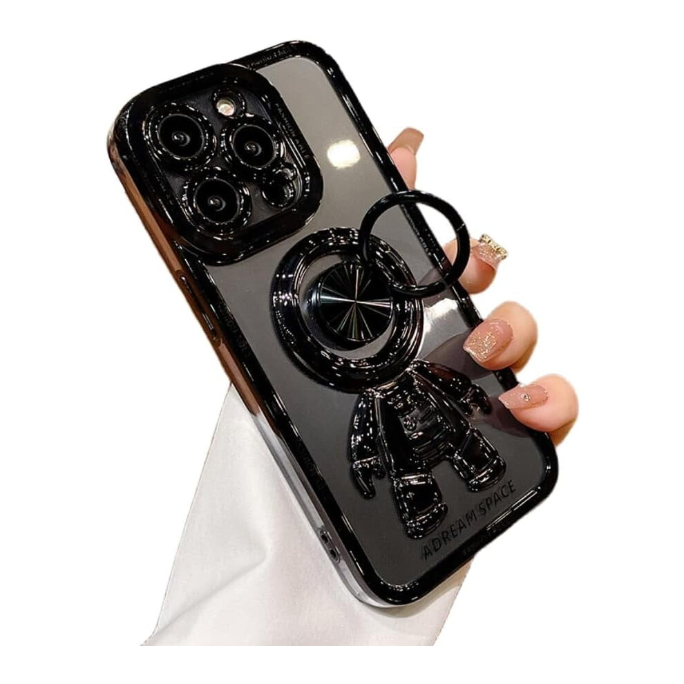 Electroplated Astronaut Ring Phone Case With Invisible 9341593945035