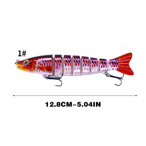 Multi Fish Sinking Lure 12.8cm Hand-Painted with Stainless 2