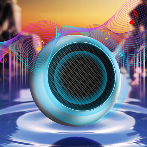 Mini portable Bluetooth speaker silver 1 pack 2