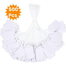 White Writable Price Tags with String 500 pcs