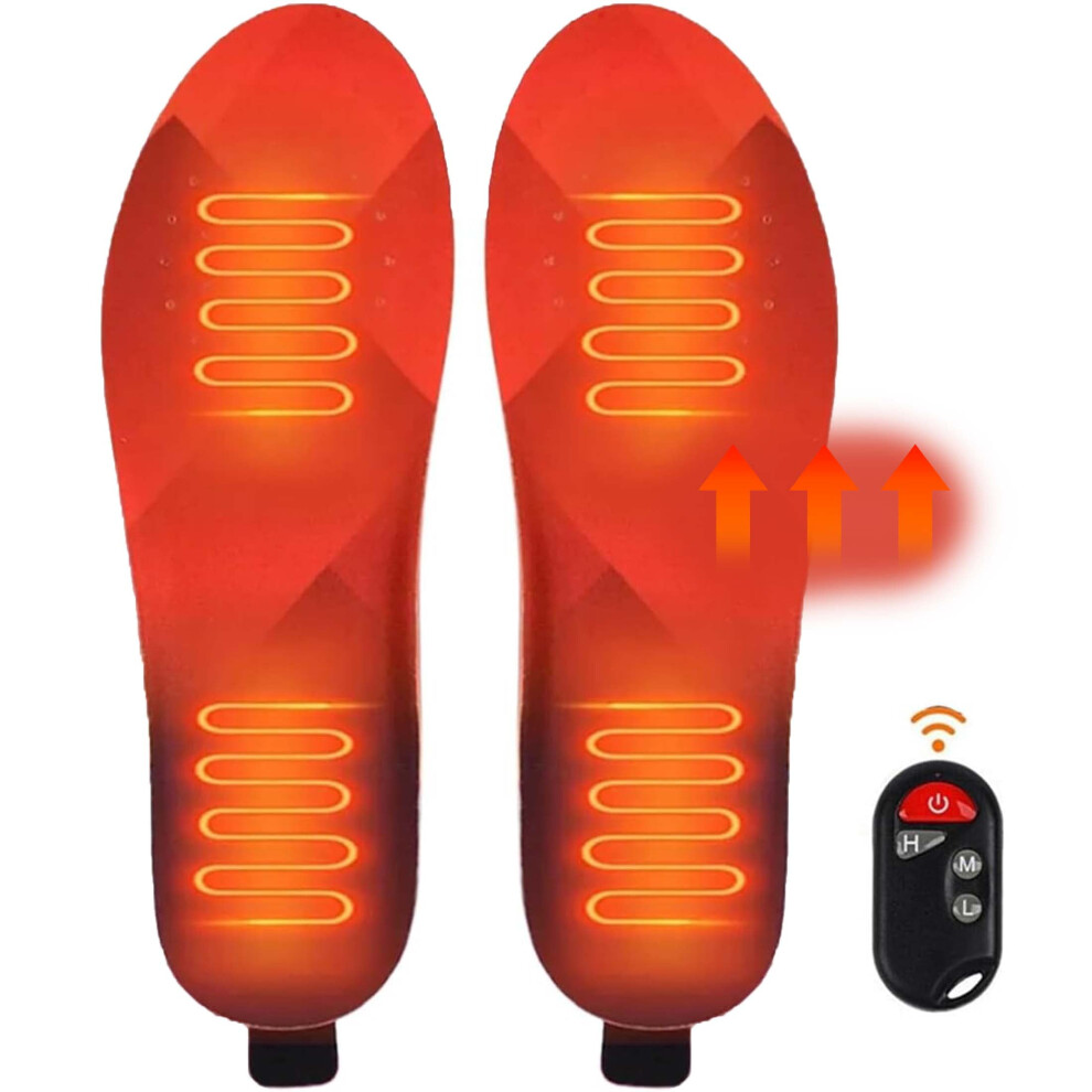 Rechargeable Heated Insoles Adjustable Temperature 1 Pair