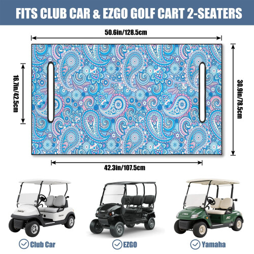 Capa de assento para carrinho de golfe Club Car em microfibra, 130 x 79 cm (51 x 31 polegadas) 2