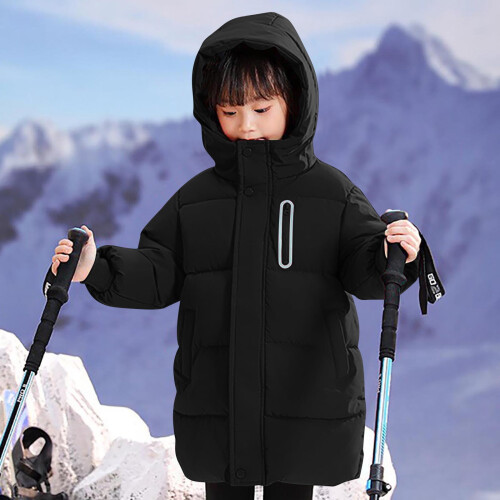 Boys' winter coat fleece-lined waterproof puffy jacket 1