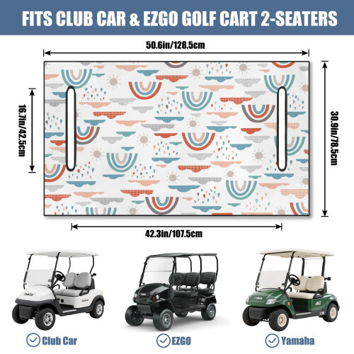 Capa para assento de carrinho de golfe em microfibra, 130 x 79 cm (51 x 31 polegadas) 2