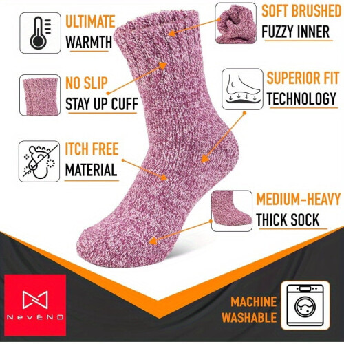 Women's Merino Wool Thermal Boot Socks 3-12 Pairs 2