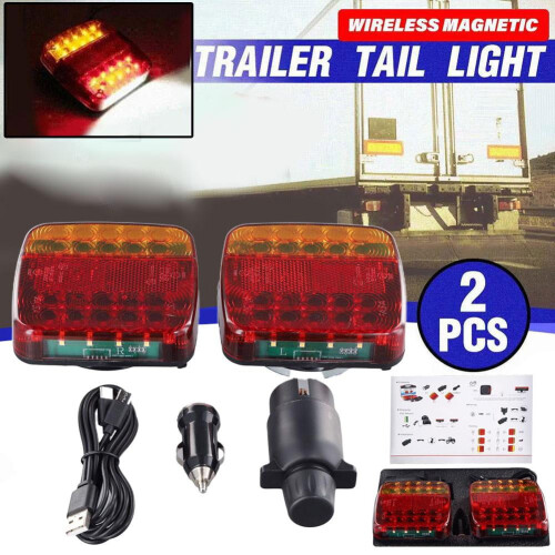 Luci posteriori a LED magnetiche wireless per rimorchio (2 pezzi) 2