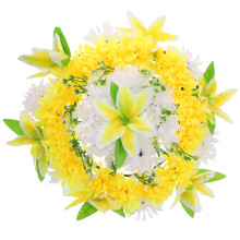 Coroană de flori artificiale, decorațiune memorială, 1 pachet