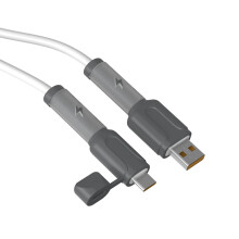 Funda protectora de silicona suave para cable USB tipo C (2 unidades)